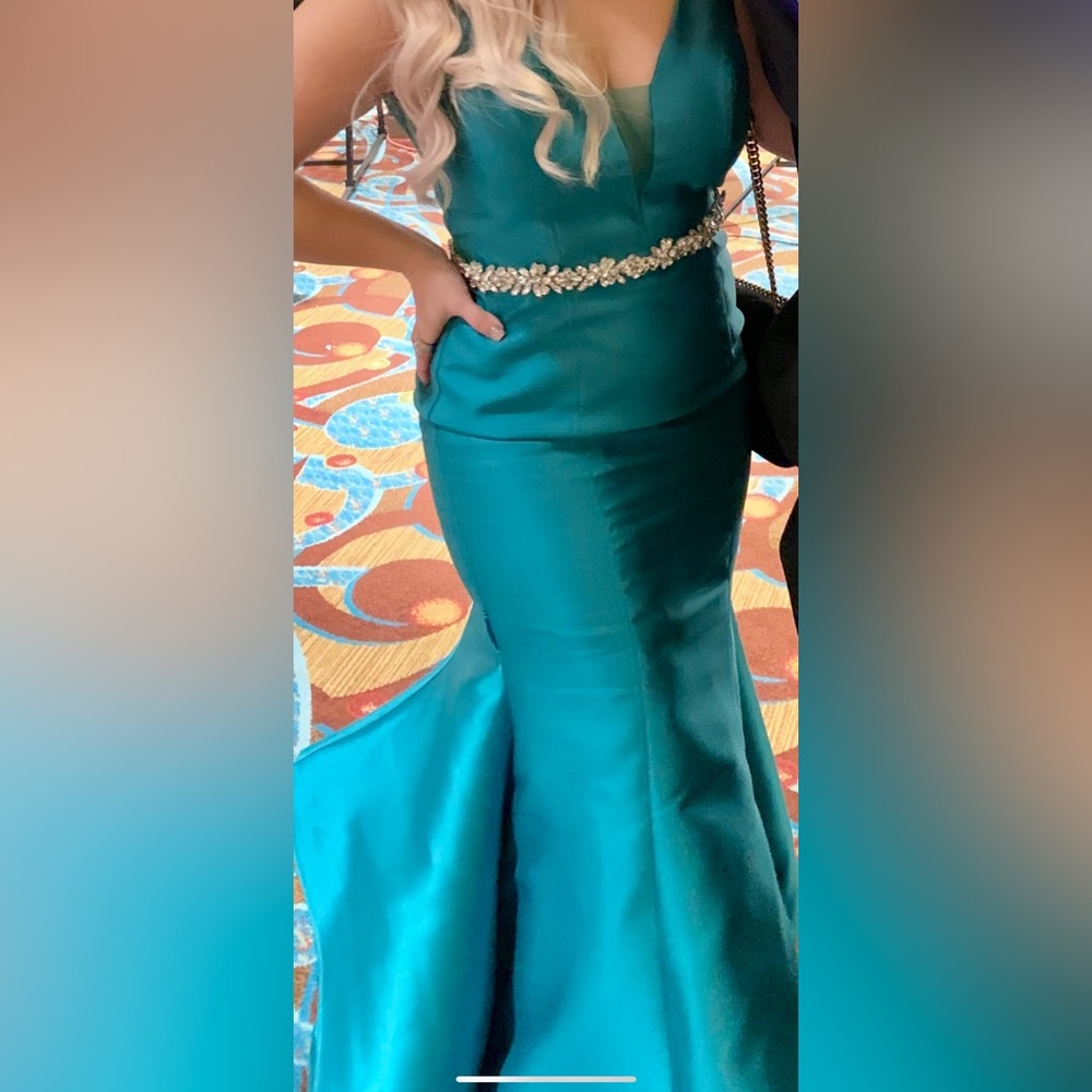 Formal Pageant Prom Gown Size 6 Mardi Gras Green